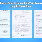 Contoh Surat Lamaran Kerja Tulis Tangan